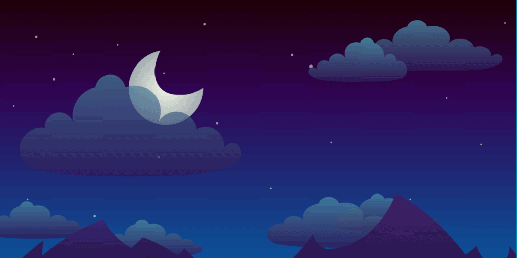 Animated evening blog banner