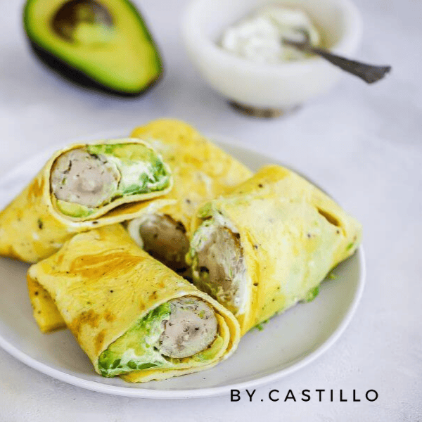 A picture of a Lazy keto breakfast wrap
