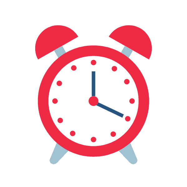 A red clock for intermittent fasting.