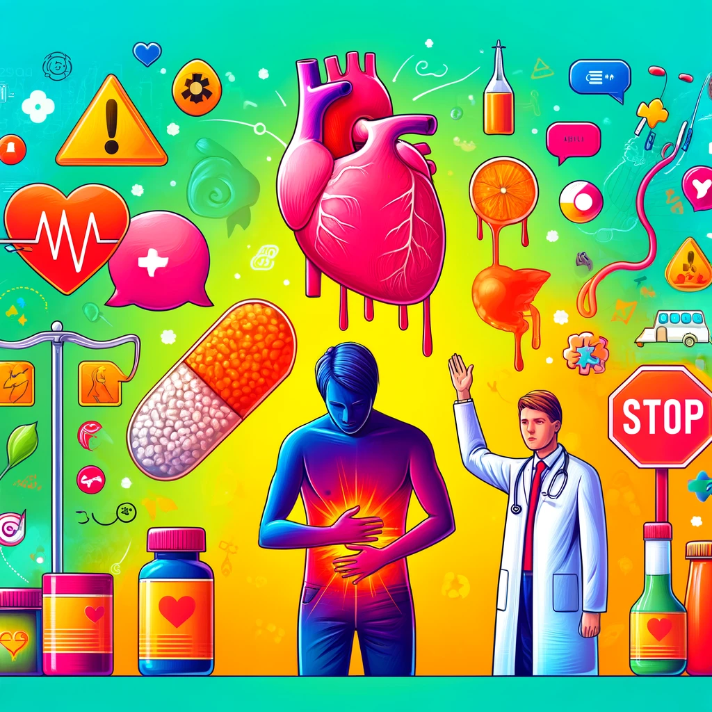 A colorful illustration highlighting the potential risks of the ketogenic diet.
