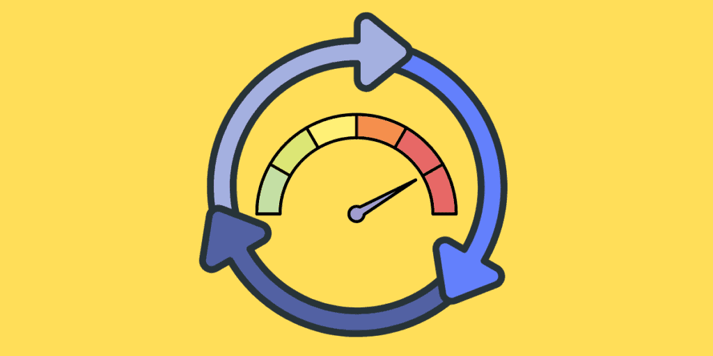 Cyclical keto diet cycle blog banner with a meter in the middle and yellow background.