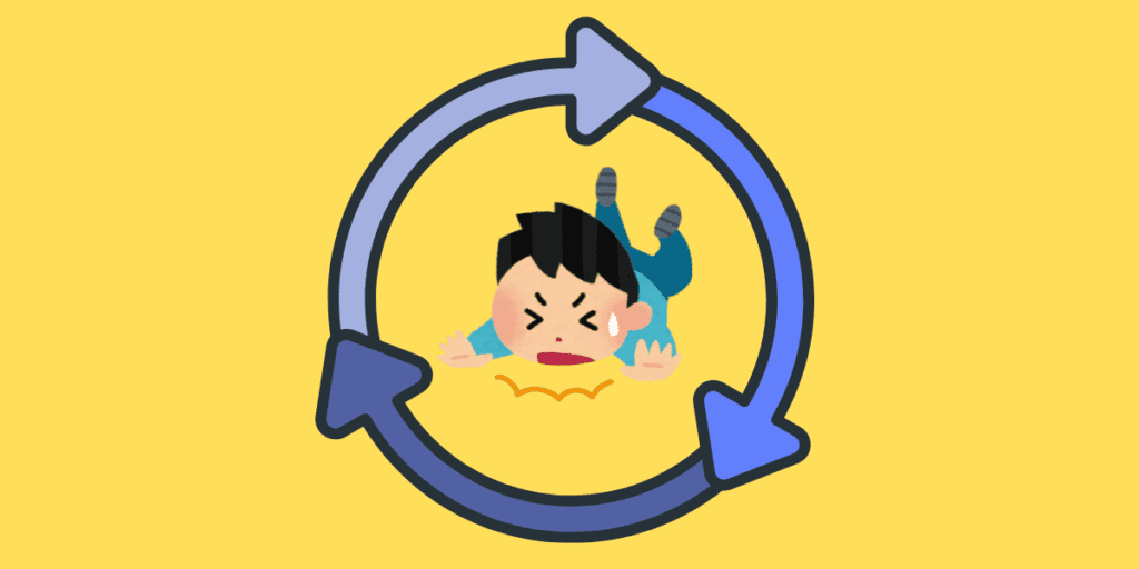CKD blog banner with a cartoon boy falling down.