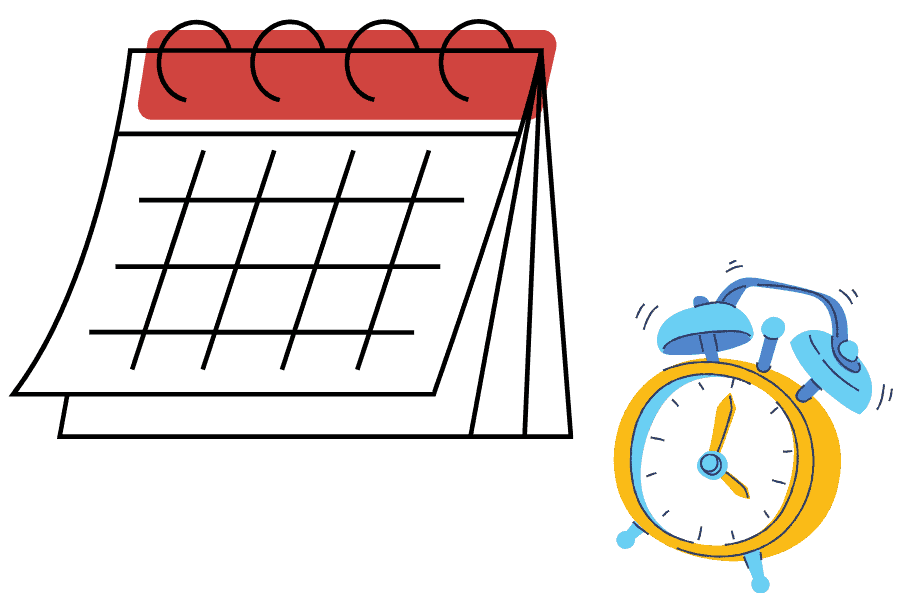 calendar and clock