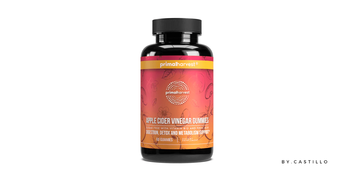 A new, unopened bottle of Primal Harvest ACV Keto Gummies for weight loss. Best Keto Weight Loss Gummies.
