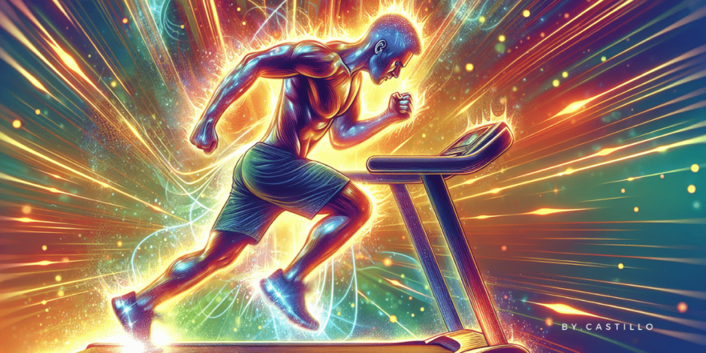 A person performing high-intensity interval training