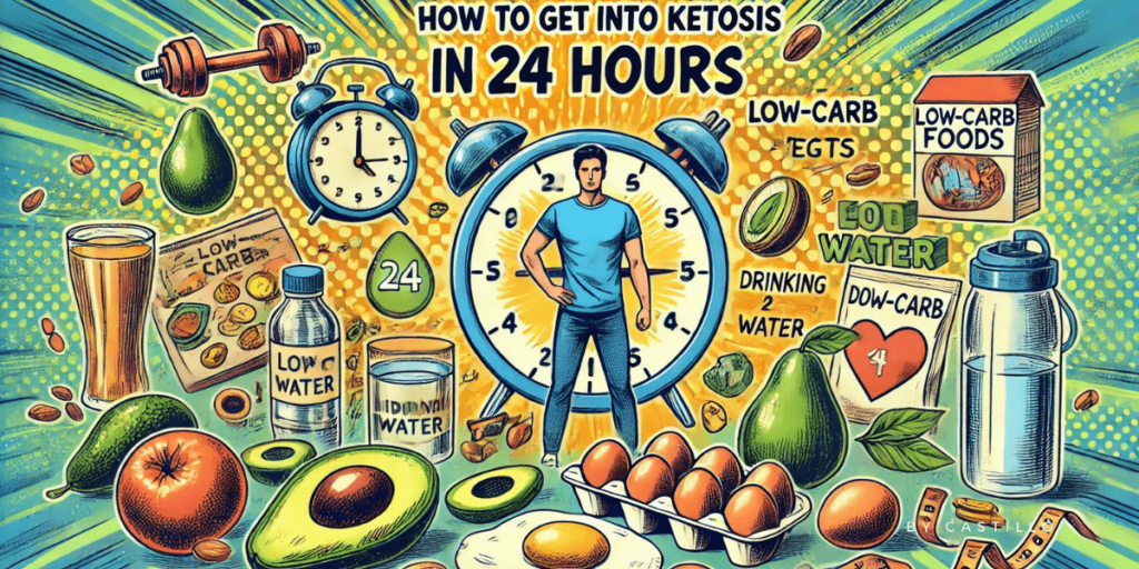 An illustration of how to get into ketosis in 24 hours.