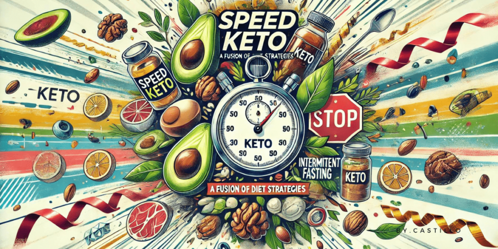 An illustration of speed keto: a fusion of diet strategies.