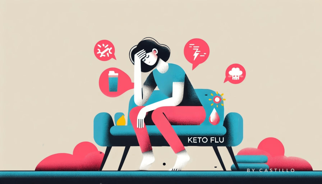 How to start a keto diet for weight loss. An illustration of the keto flu.